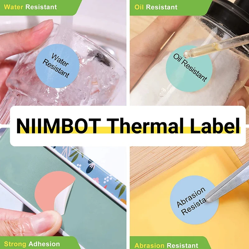 Niimbot B1/B21 라벨 용지 스티커 용 미니 프린터 모바일 UV 프린터 용 접착 열 라벨 메이커 방수 가격 태그