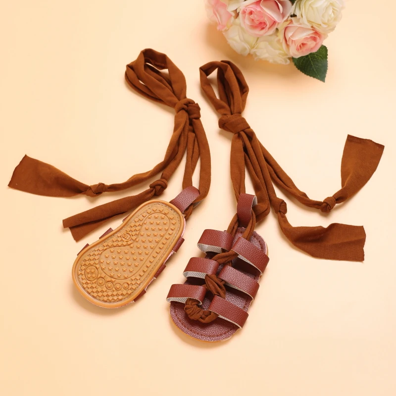 HAIZHIW Prewalker 2023 New Summer Baby Cross Strap Fashion Rubber Sandal 0-18 Month Toddler Flat Booker 3