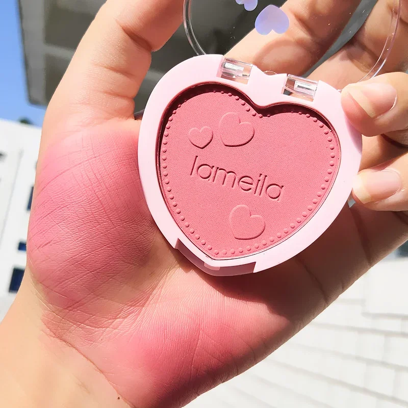 4 Color Blush Makeup Love Palette Mineral Powder Red Rouge Lasting Natural Cream Cheek Tint Waterproof Hawthorn Blusher Cosmetic