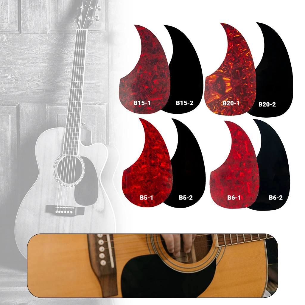 Universal Folk Acoustic Guitar Pickguard Autocollant autocollant Pick Guard  pour pièces de guitare acoustique Gq437