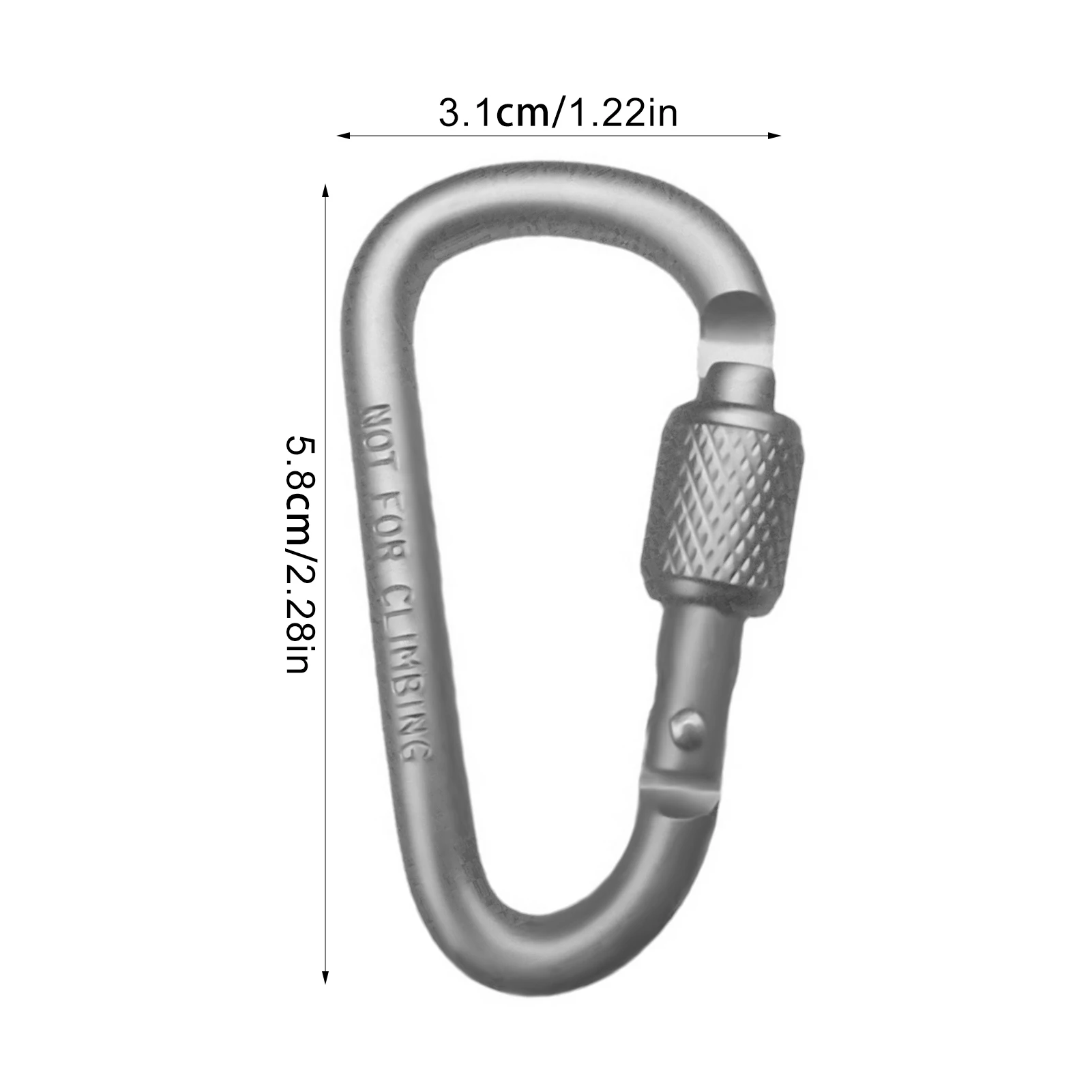 1/6pcs D Shape Hook Outdoor Aluminum Alloy Mountaineering Buckle For Camping Hiking Outing Practical Fast Hanging Carabiners
