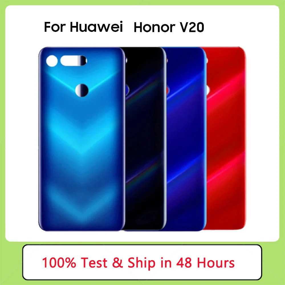 Задний корпус для Honor V20 для Huawei Honor View 20 V20 PCT-L29, задняя крышка аккумулятора, задняя крышка корпуса, клейкая панель