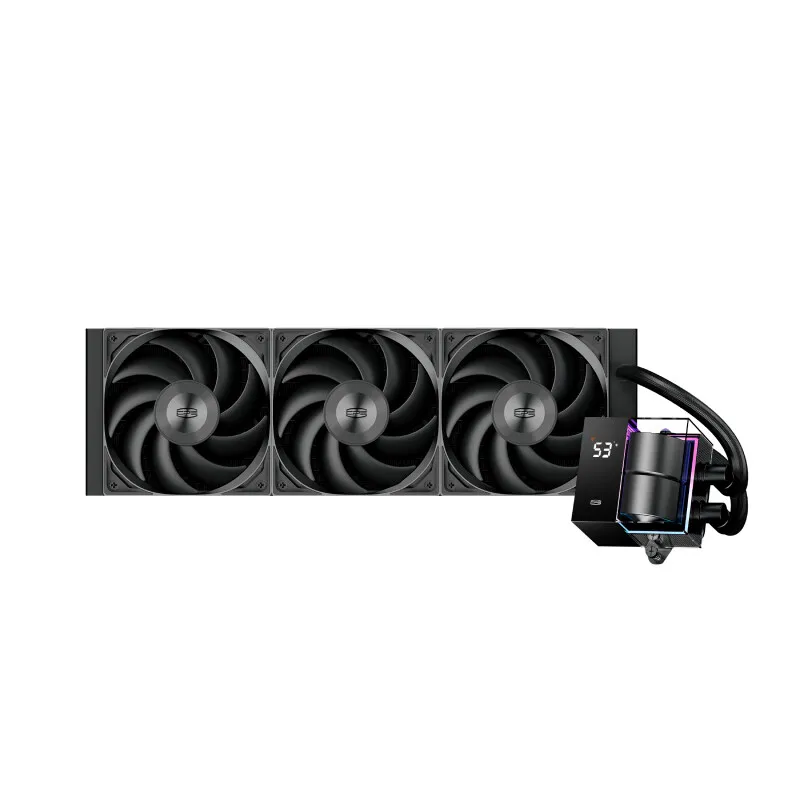 PCCOOLER DS360 AIO CPU Liquid Cooler Temperature Display/Dual