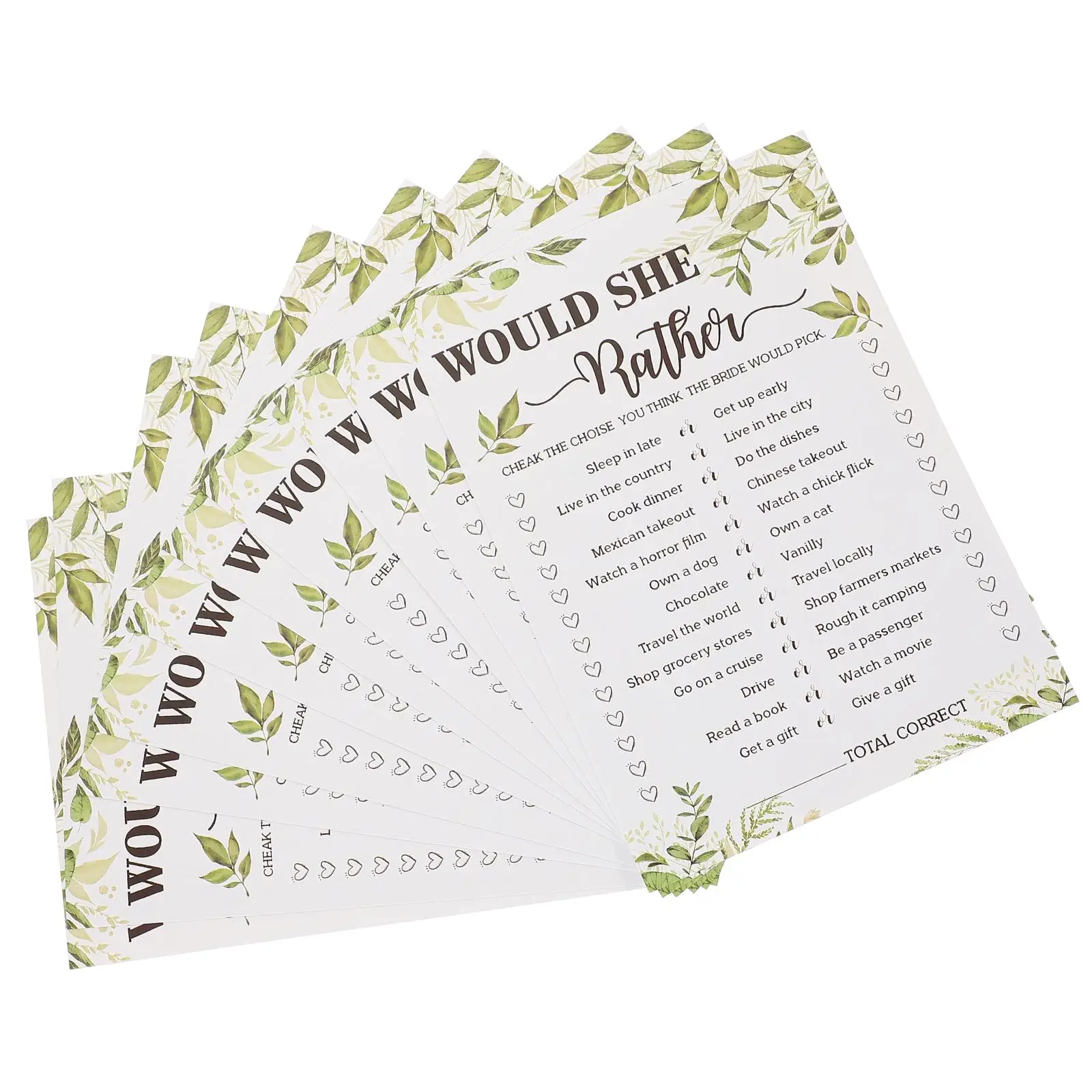 Wedding Bridal Shower Game Cards 5