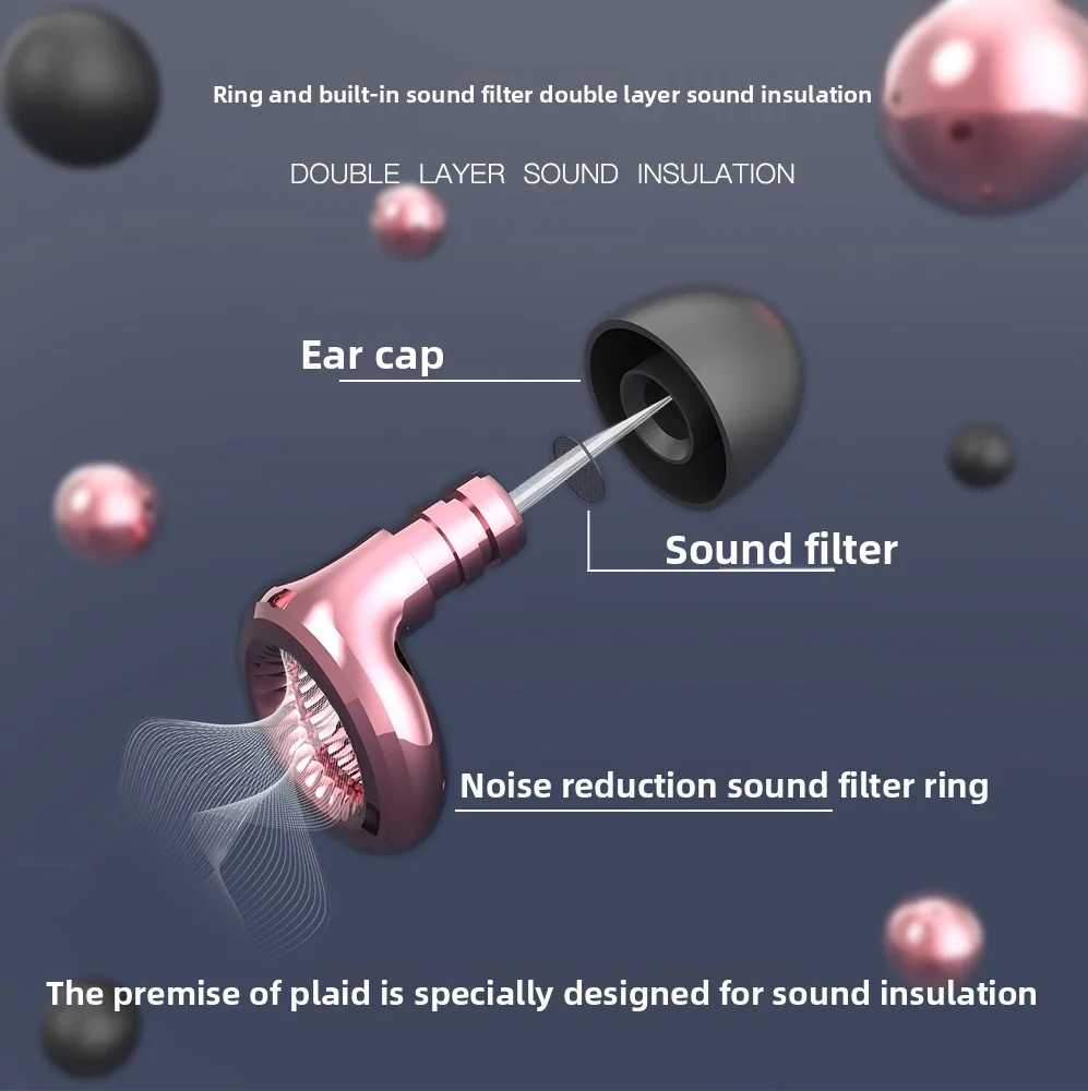 Noise reduction earplugs Sound insulation Silicone sleep Hearing protection Earplugs Sleep special anti-noise