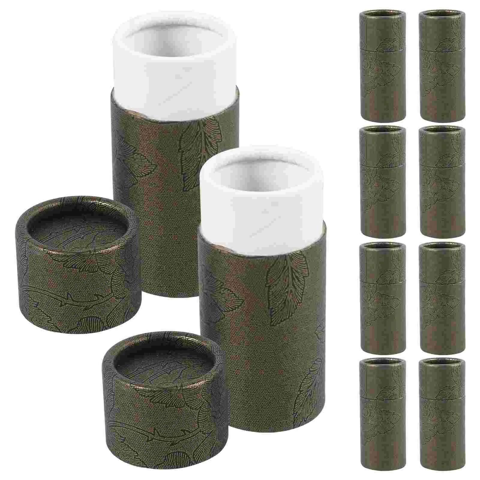 크래프트 종이 튜브 뚜껑 에센셜 오일 병 포장 튜브 상자, 차 보관 상자, 10ml, 10 개
