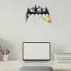Fashionable Metal Key Hook Rack - Easy Install Wall Mount Organizer for Keys, Coats, Towels and Purses - Bathroom Accessory 5