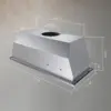 Hermitlux 30 inch Built-in/Insert Range Hood, 600 CFM 3 Speed Vent Hood, Ducted/Ductless Convertible, Charcoal Filters 6
