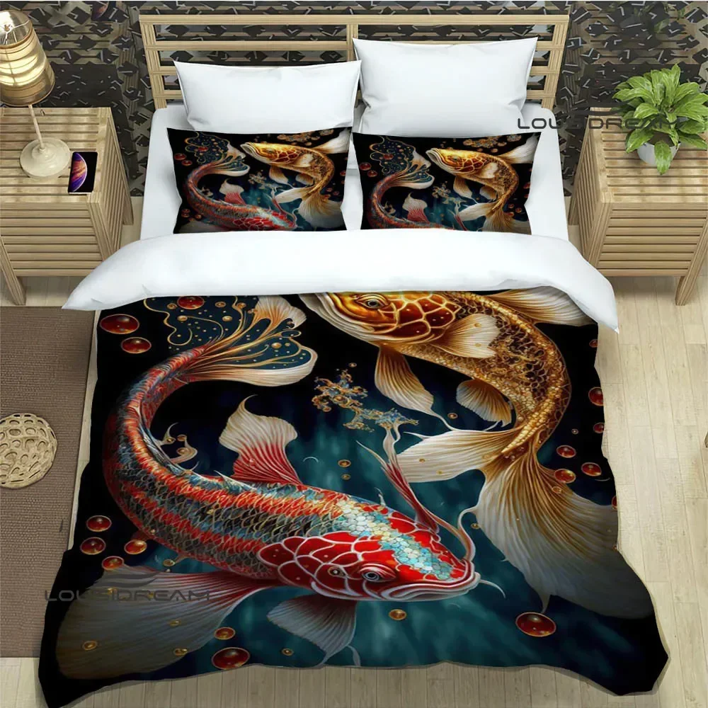 3D fish Cute printed Bedding Sets exquisite supplies set duvet cover bed comforter set bedding set luxury birthday gift 5