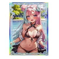 60pc/bag Cute Girl Standard Size Holographic Card Outer Foil Sleeves Protector PKM/MGT Trading Card Rainbow Laser Cover 67x92mm 2