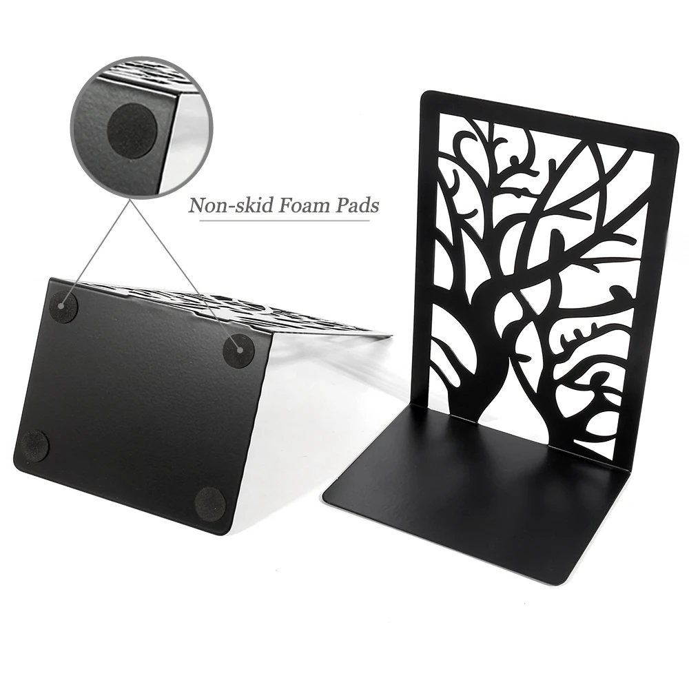 tableware Hollow-out Metal Bookends Hourglass Design Metal Bookends for Home Office Decorative Book Stoppers Book Holders