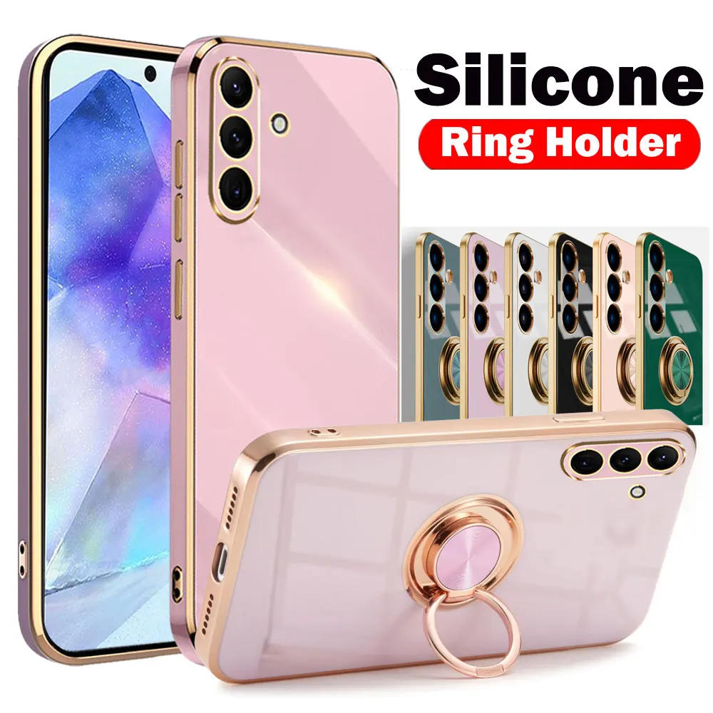 Versatile Magnetic Ring Holder Shockproof Silicone Case