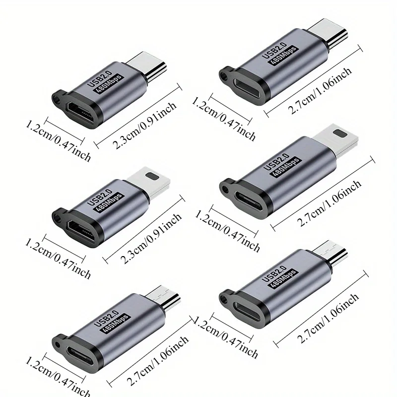 Compact Micro USB to Mini USB Adapter - Female to Male Charging & Data Connector