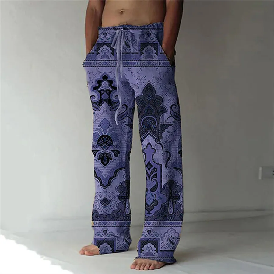 

Mandala Printed Pattern Men Daily Outside to Take Loose High Waist Casual Pants S-3XL