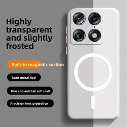 Matte Magnetic Shockproof Silicone Case with TPU Protection for Moto edge 70 Max (WHITE)