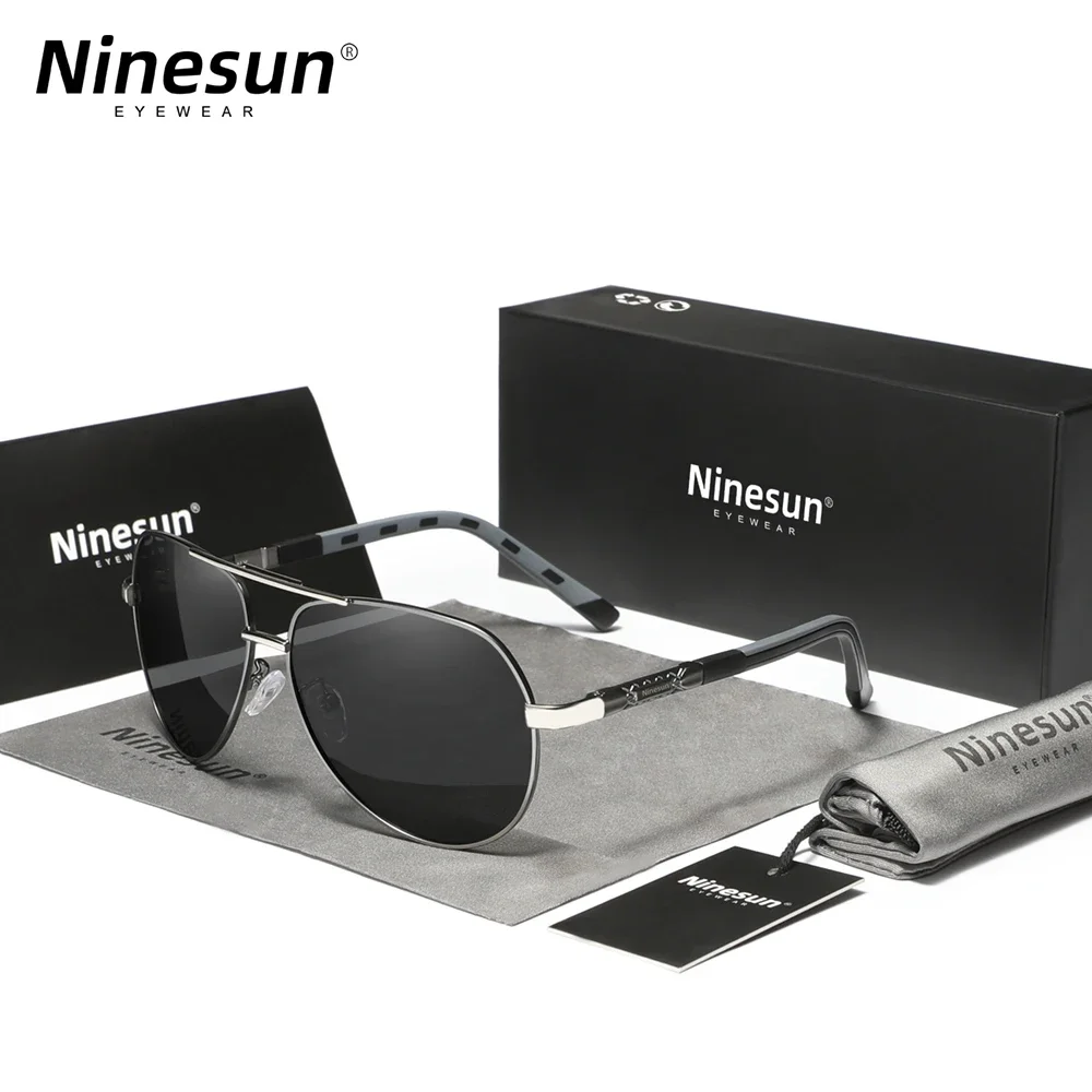 

Ninesun Driving Men Vintage Aluminum Polarized Sunglasses Sun glasses Coating Lens Shades For Men/Women Classic Brand