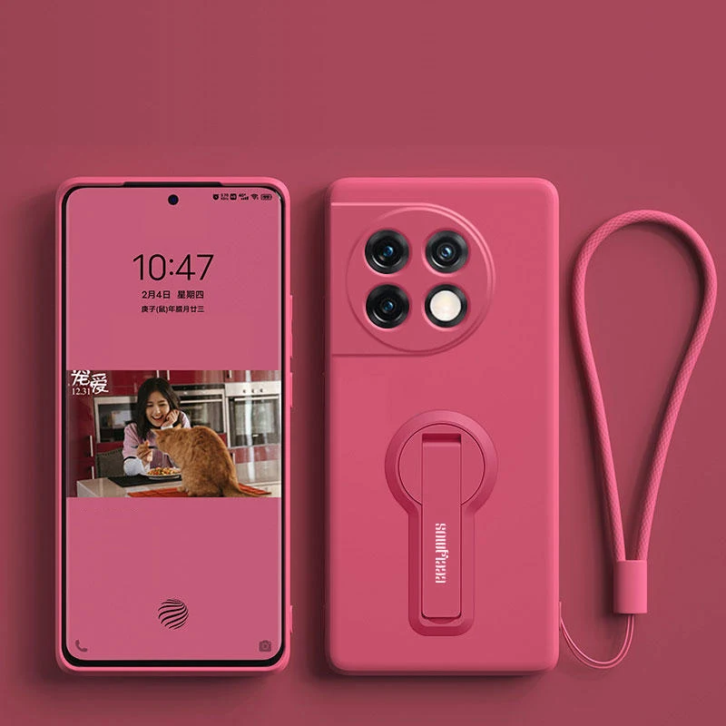 Luxury Soft Silicone Phone Case with Holder Stand