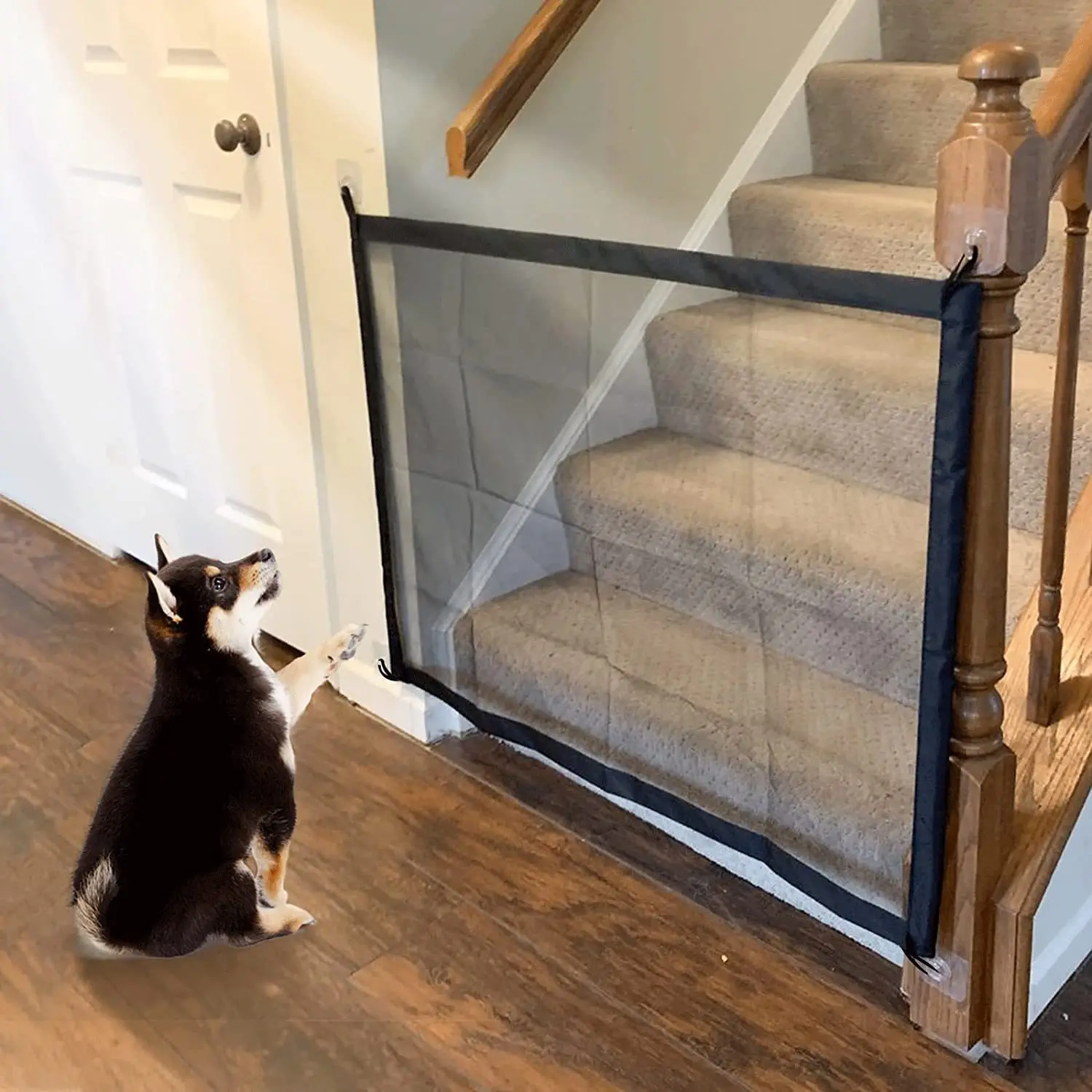 new-pet-barrier-fences-portable-folding-breathable-mesh-dog-gate-pet
