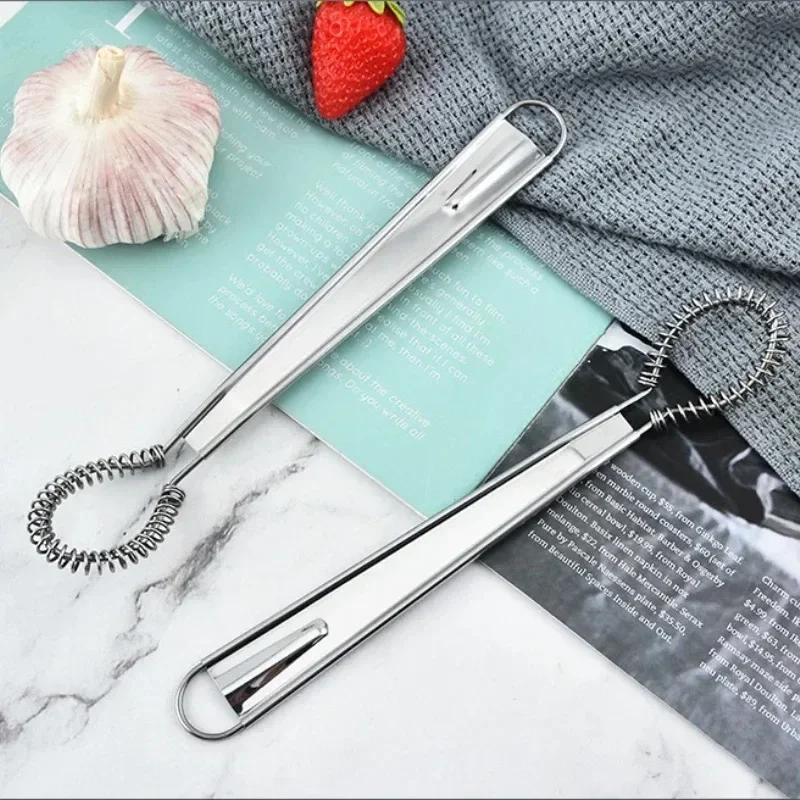 430 Stainless Steel Magic Hand Held Spring Whisk Mini Kitchen Eggs Sauces Mixer Spring Beater Hand Honey Cream Stir egg beater food mixer wire whisk ball whisk