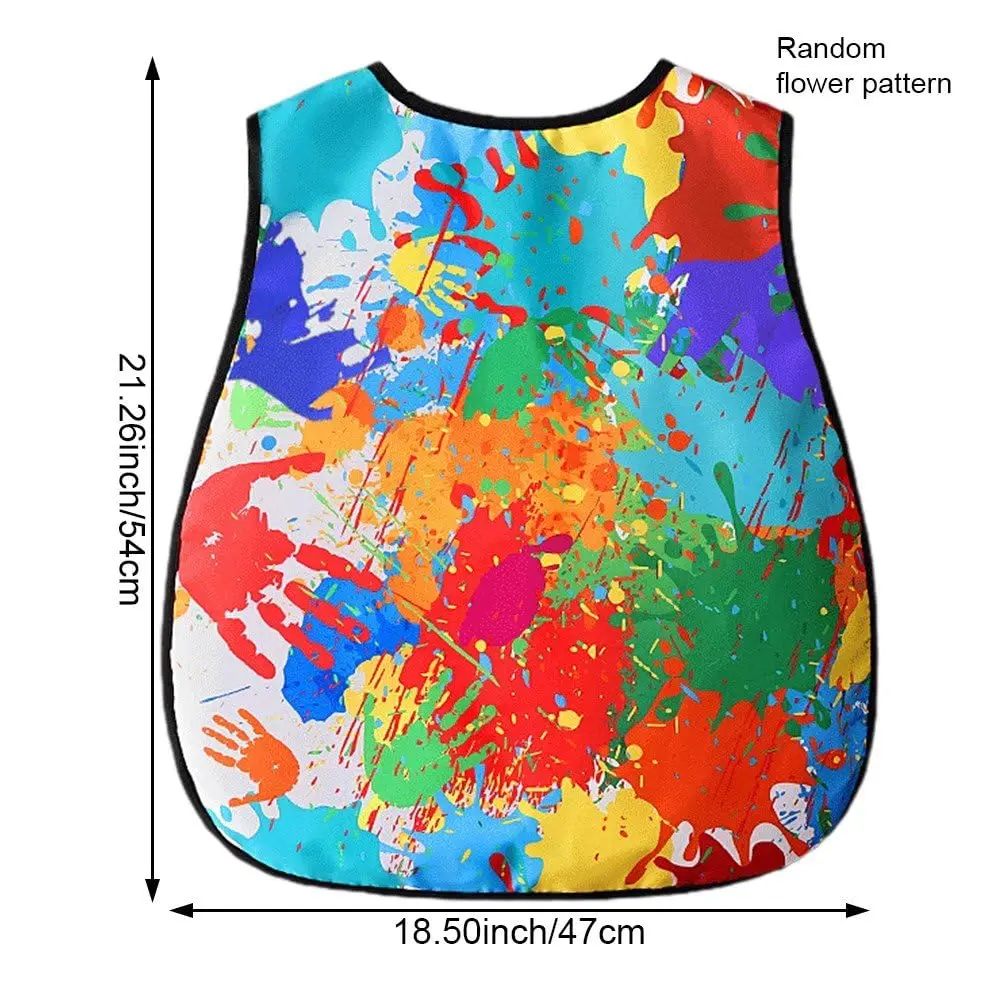 Lnnovative Model Children's Painting Waterproof Long Sleeved Cover Kindergarten Soft with Pocket Paint Apron Reverse Dressing