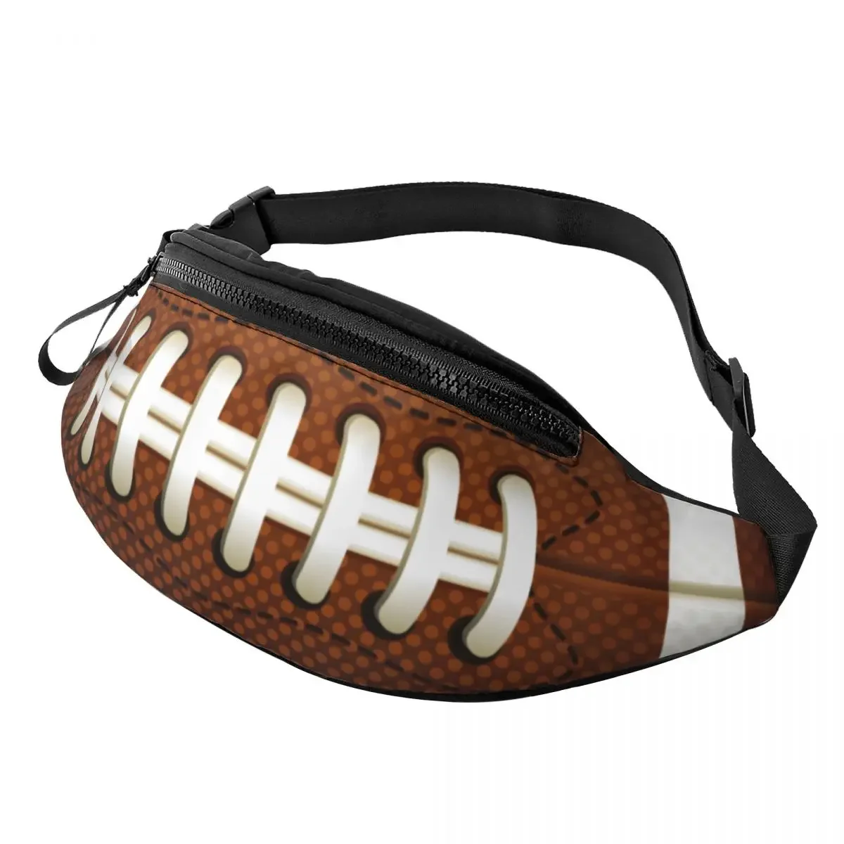 

American Football Pattern Fanny Pack Men Women Custom Golf Football Lover Crossbody Waist Bag for Running Phone Money Pouch