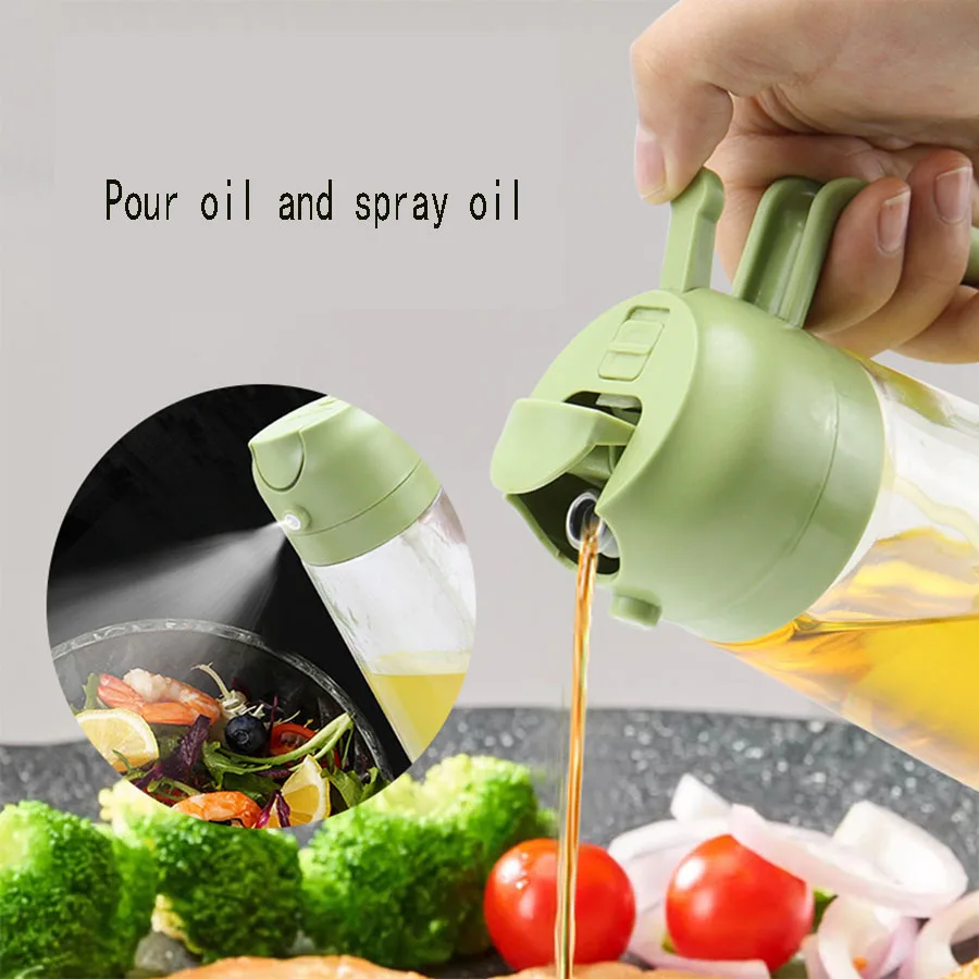2in1 500ml Glass Oil Sprayer Oil Spray Bottle Tank BBQ Kitchen Baking BBQ Picnic Kitchen Tools For Businesses glass oil sprayer