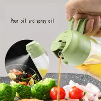 2in1 500ml Glass Oil Sprayer Oil Spray Bottle Oil Tank BBQ Kitchen Baking BBQ Picnic Kitchen Tools for Businesses 1
