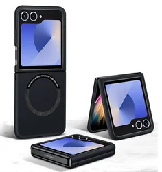 Ultra-Thin Frameless Luxury Magnetic Phone Case for Samsung Galaxy Z Flip 5 (Black)