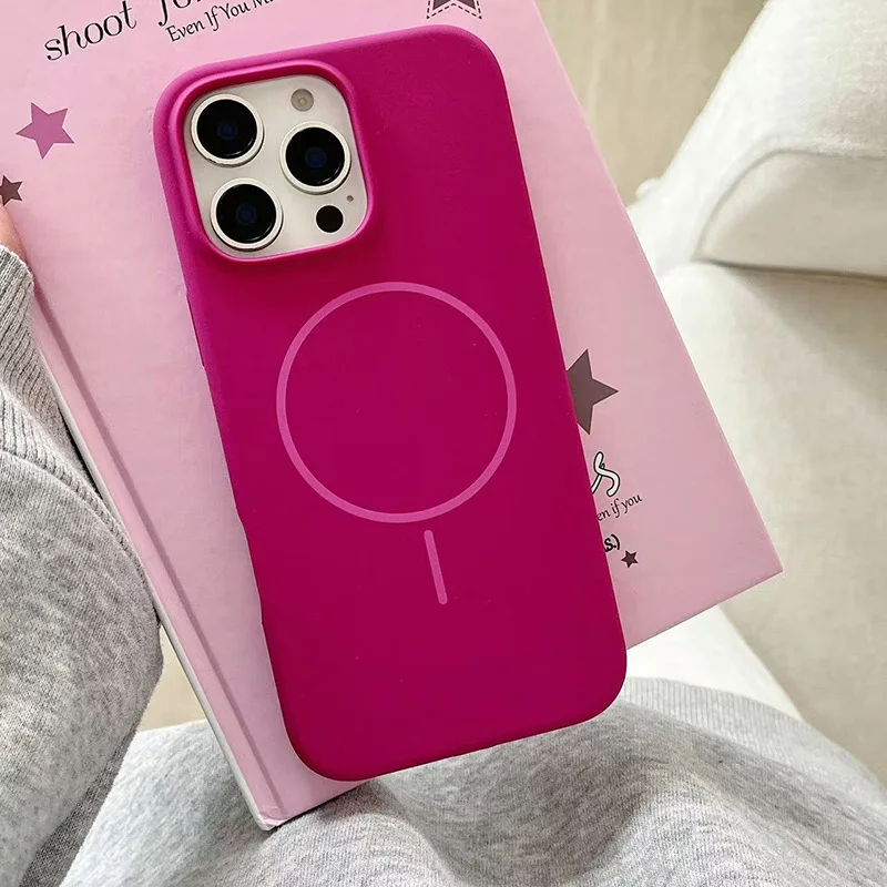Premium Liquid Silicone Magnetic Case - Shockproof & Wireless Charging Compatible