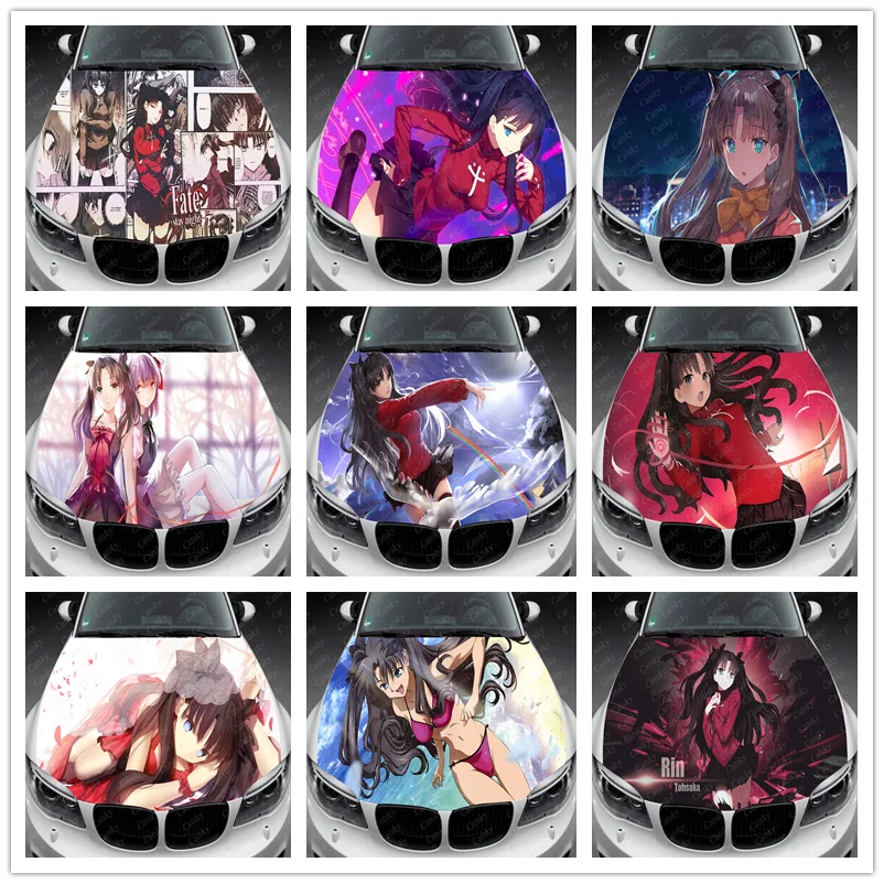 

Rin Tohsaka Itasha Car Hood Decal, Sticker, Graphic, Wrap Decal, Truck Decal,Truck Graphic, Animal Fate/Stay Night Bonnet Decal