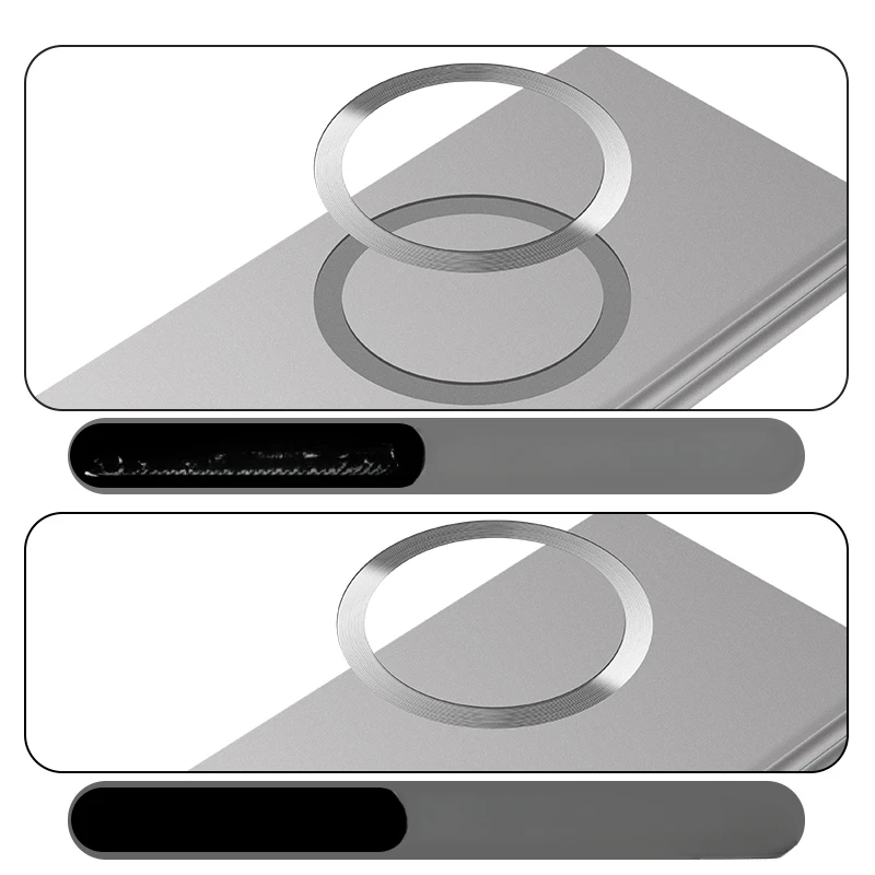 Metallic Paint Magnetic Frameless Hard PC Case - Protective Cover