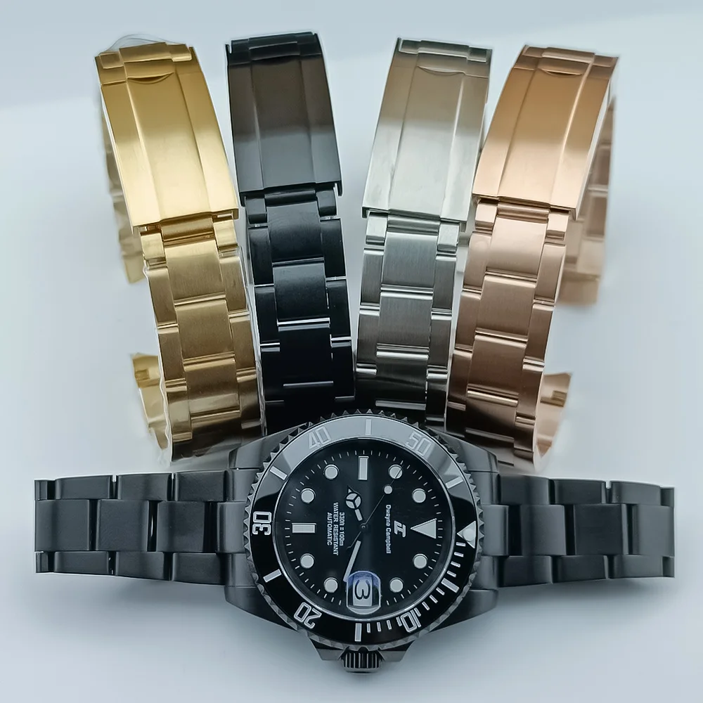 

20mm Width High Quality Luxury Brand Full Solid Stainless Steel Daily Strap Men's watches Accessories Tool Watch Bands