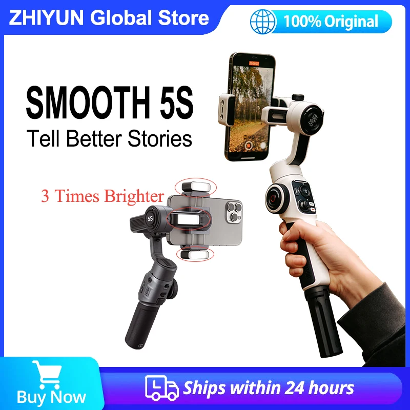 Zhiyun Smooth 5S Stabilizzatore Palmare Gimbal A 3 Assi Per Smartphone Iphone 14 13 12 Samsung Huawei Xiaomi Vs Dji Om 6
