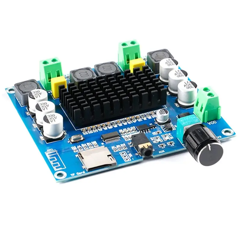 AS95-XH-A105 고출력 오디오 모듈 2X100w TDA7498 듀얼 채널 블루투스 호환 스피커 홈 시어터용 AUX 지원
