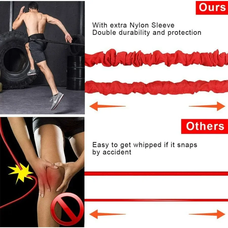 Resistance Training Rope Explosive Force Bounce Physical Training Resistance Rope Improving Speed, Stamina and Strength
