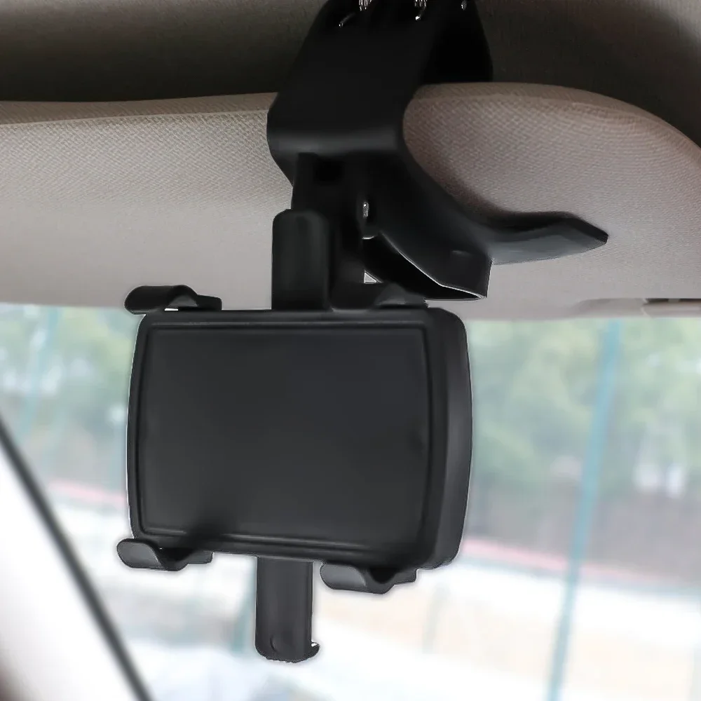 Black ABS Car Phone Holder with 360 Degree Rotation for 3-7 Inch Smartphones