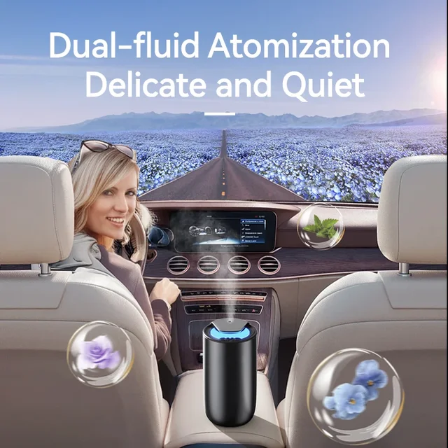 Portable Waterless Diffuser for Car Home Office Spa USB Charging Aroma Oil Diffuser with LED Light Room Fragrance Diffuser 4