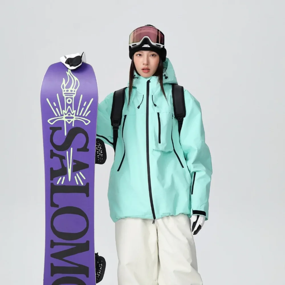Winter New Woman Outdoor Skiing Jackets Windproof Waterproof Hooded Zipper Set Sports Snow Men Adult Jaqueta Ski Snowboard