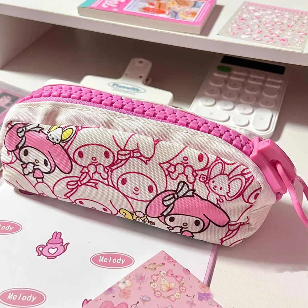 

Kawaii Sanrio Pencil Case Cartoon Anime My Melody Pochacco Zip Makeup Bag Pencil Bag Student Large Capacity Stationery Storage