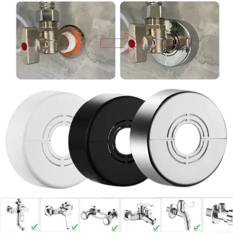 Shower-Faucet-Decorative-Cover-ABS-Heighten-Angle-Valve-Panel ...