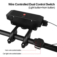 Nouveau USB charge vtt phare vélo lumière LED étanche cyclisme lampe lampe de poche cyclisme klaxon vélo lumière avant lumière vélo 4