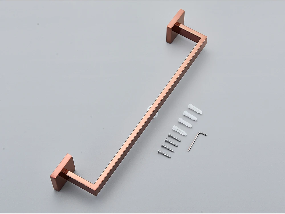 Rose Goldene Bad Hardware Set Wc Zubehör Handtuch Rack Wc Papier Halter Handtuch Bar Edelstahl Bad Zubehör – Detail 19