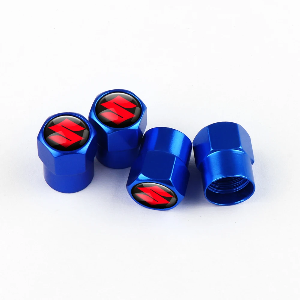 4-Piece Set Car Wheel Tire Valve Caps - Air Stem Dust Covers