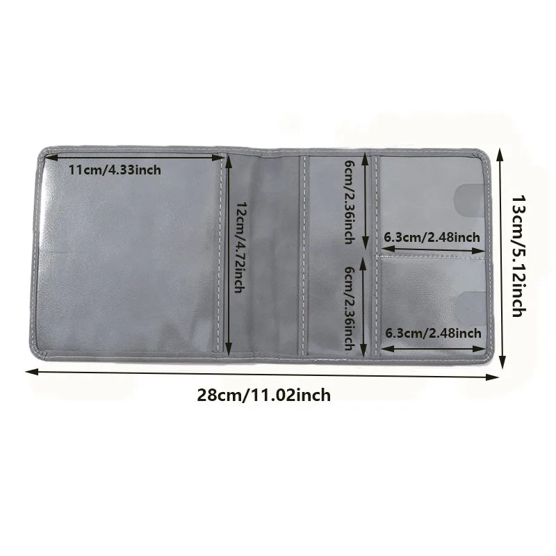 Car Registration Driver's License and Insurance Card Holder - Leather Vehicle Glove Box Automobile Documents Paperwork Organizer
