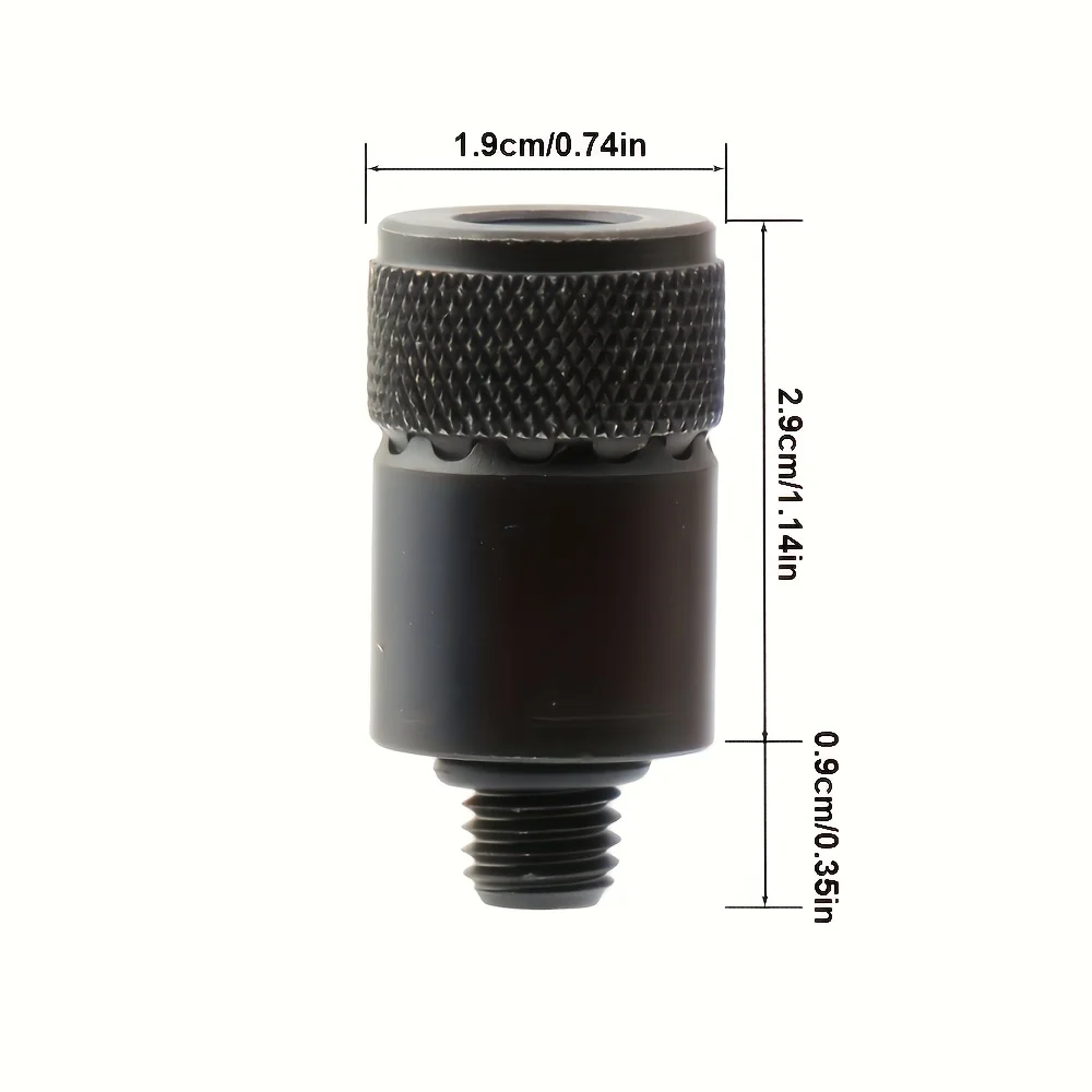 Aluminum alloy fishing rod bracket connector built-in magnet M3/8 thread quick release adapter for bite alarm device