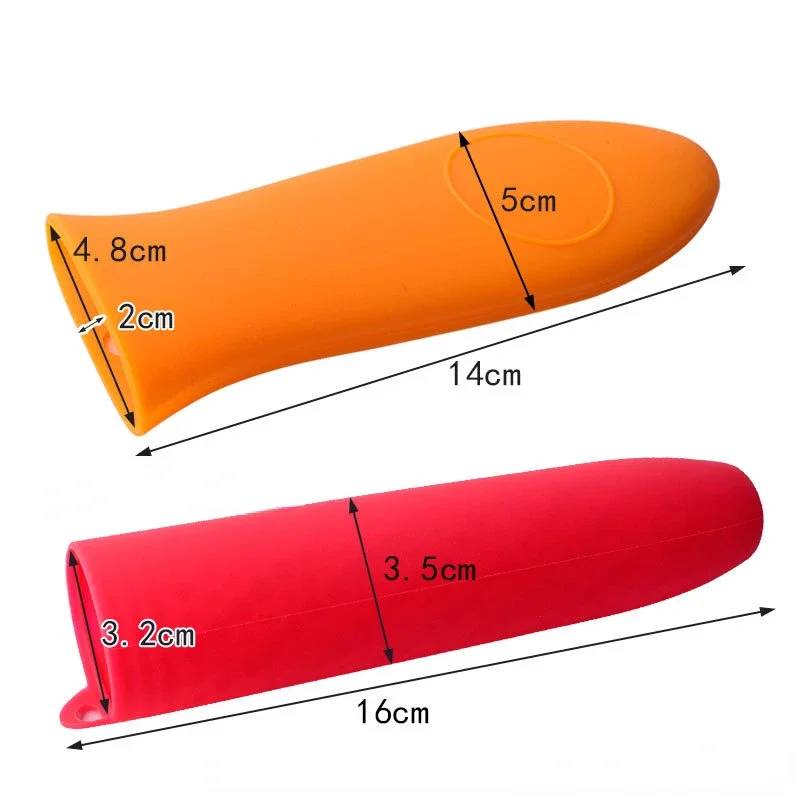 Silicone Pot Pan Handle Saucepan Holder Sleeve Non-slip Cover Grip Cookware Parts Unique Kitchen Tools 1 Pc