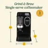 Single Serve Coffee Maker + Coffee Grinder, 48-Ounce Removable Reservoir, Black, DGB-2 6