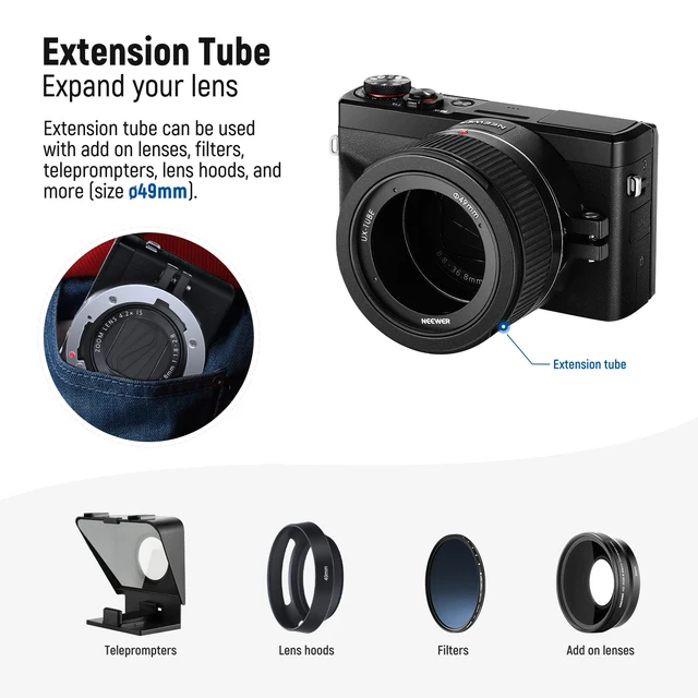 NEEWER Wide Angle Lens Compatible with Canon G7X Mark III NEEWER Wide Angle Lens Compatible with Canon G7X Mark III