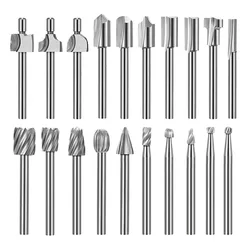 20 Pieces Wood Carving And Engraving Drill Bit Set Engraving Drill Accessories Bit And HSS Carbide Wood Milling Burrs For DIY