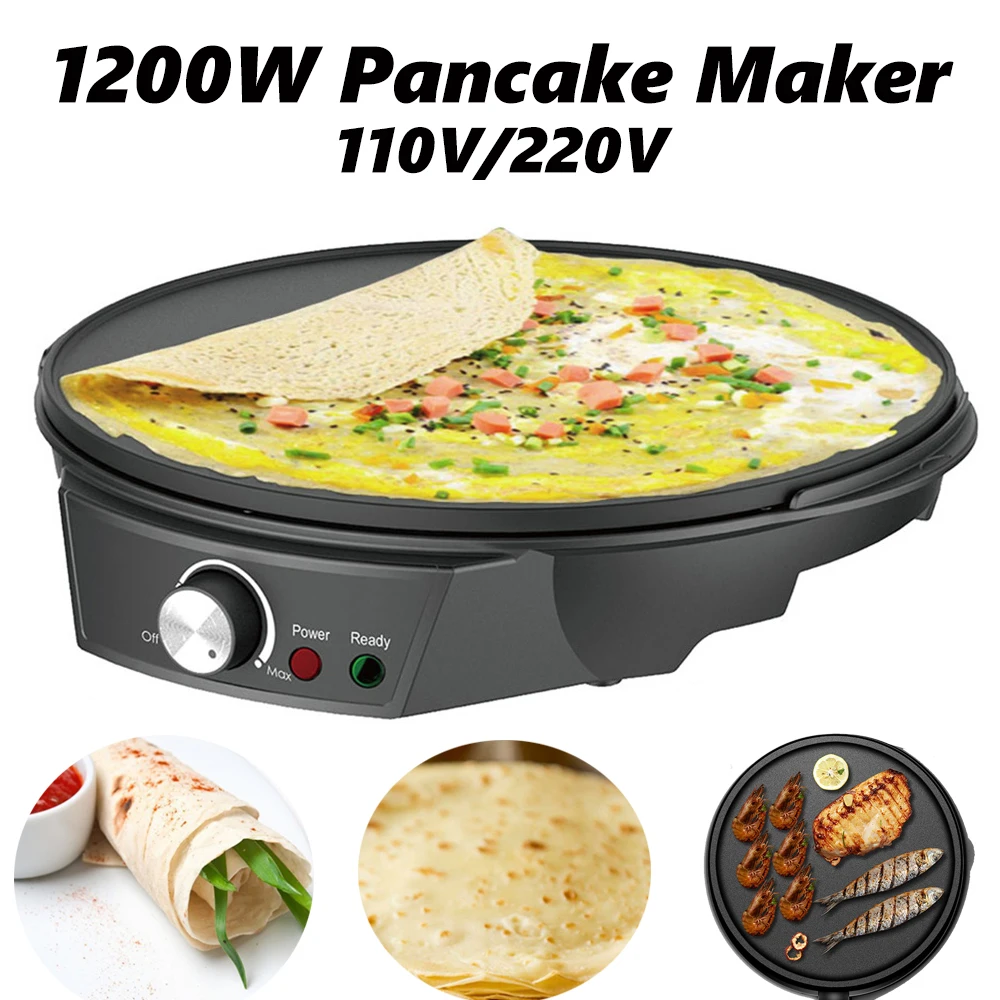 110V220VElectricPancakeMakerMiniPortableMultifunctionalSpringRollPancakeMachineNon